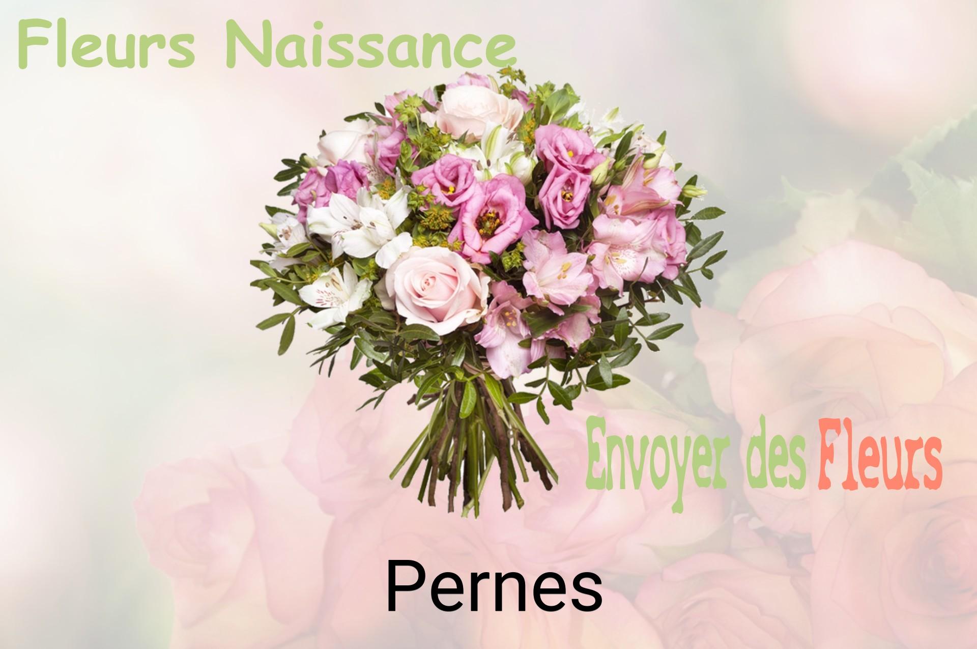 Bouquet de fleurs de naissance livré à Pernes
